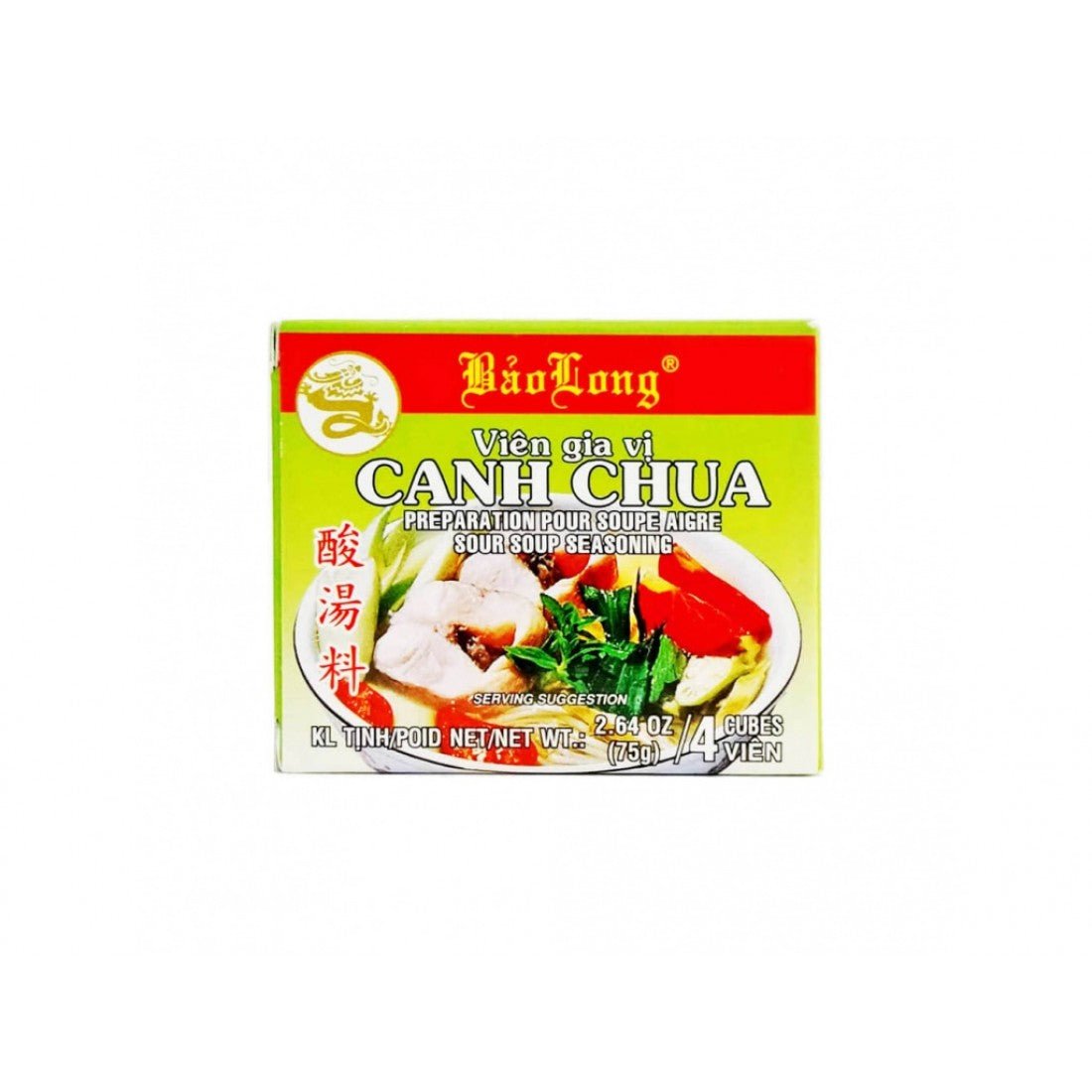 BAO LONG sultinio kubeliai rūgščiai sriubai "CANH CHUA" (4 kub.)