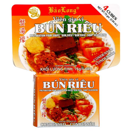 BAO LONG krabų skonio sultinio kubeliai sriubai "BUN RIEU" (4 kub.)