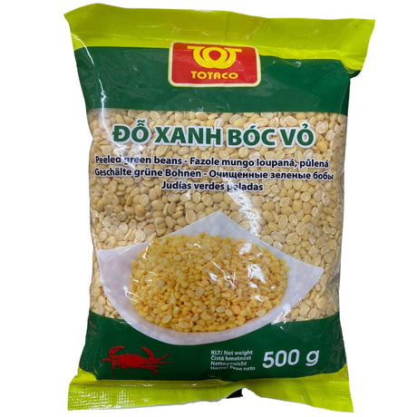 TOTACO spindulinės pupuolės - mung pupelės (išlukštentos)
