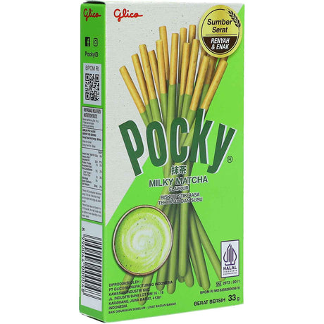 GLICO traškios lazdelės "POCKY" (pieniškos matcha skonio) - KaraMeo.lt