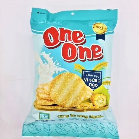ONE ONE ryžių krekeriai (pieno ir kukurūzų skonio)