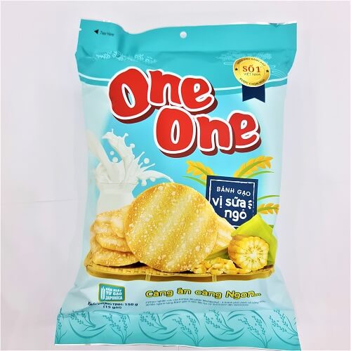 ONE ONE ryžių krekeriai (pieno ir kukurūzų skonio)