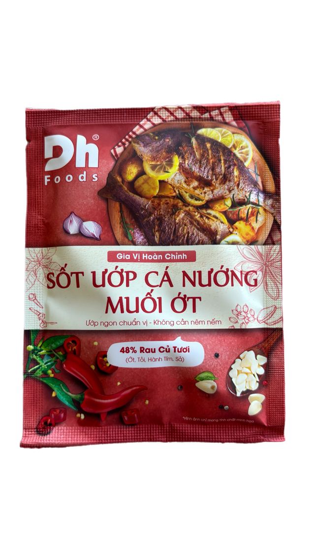 DH FOODS barbekiu padažas keptai žuviai su čili ir druska