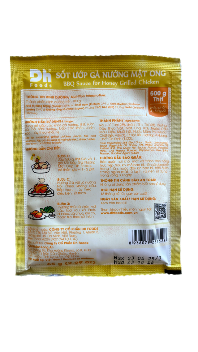 DH FOODS barbekiu padažas keptai vištienai su medumi
