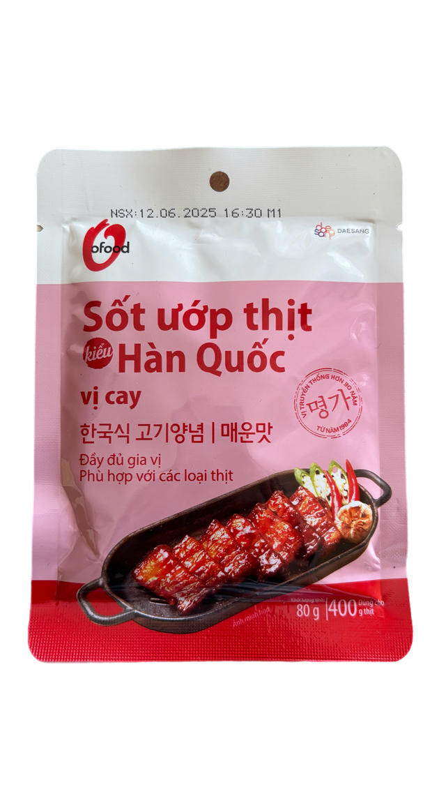 O’FOOD korėjietiškas aštrus barbekiu marinatas mėsai