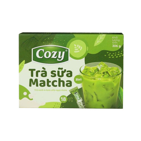 COZY matcha skonio pieniškas arbatos gėrimas "3 in 1" (18 x 17g)